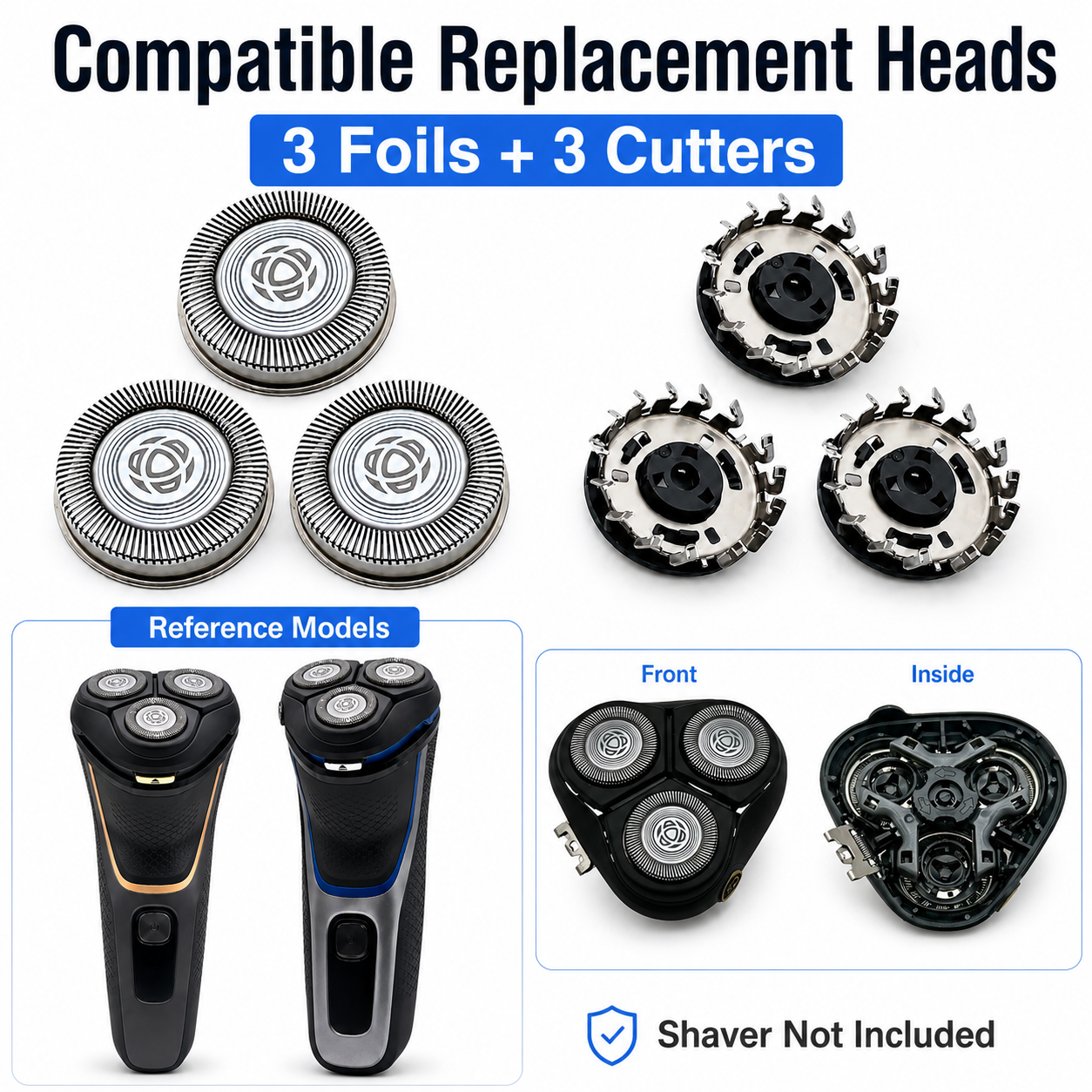 Men'S Grooming Trimmer - Compatible Replacement Shaver Heads for Philips