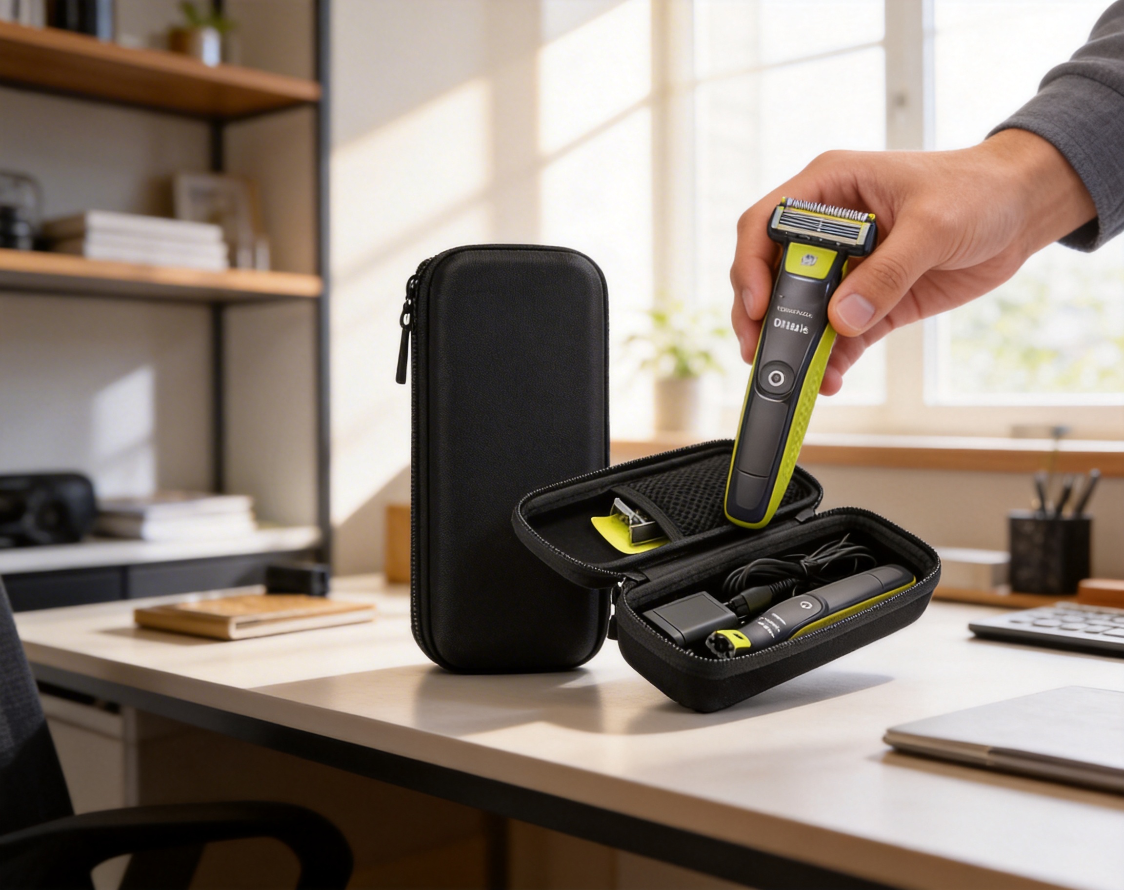 Men'S Grooming Trimmer - Portable EVA Shockproof Storage Case for