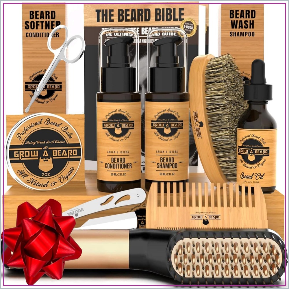 Men'S Grooming Oil - Complete Beard Grooming Kit with Heated