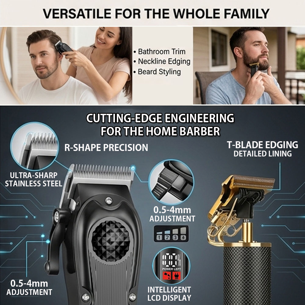 Professional Hair Clippers wit - Men'S Grooming Blade avaliação e preço