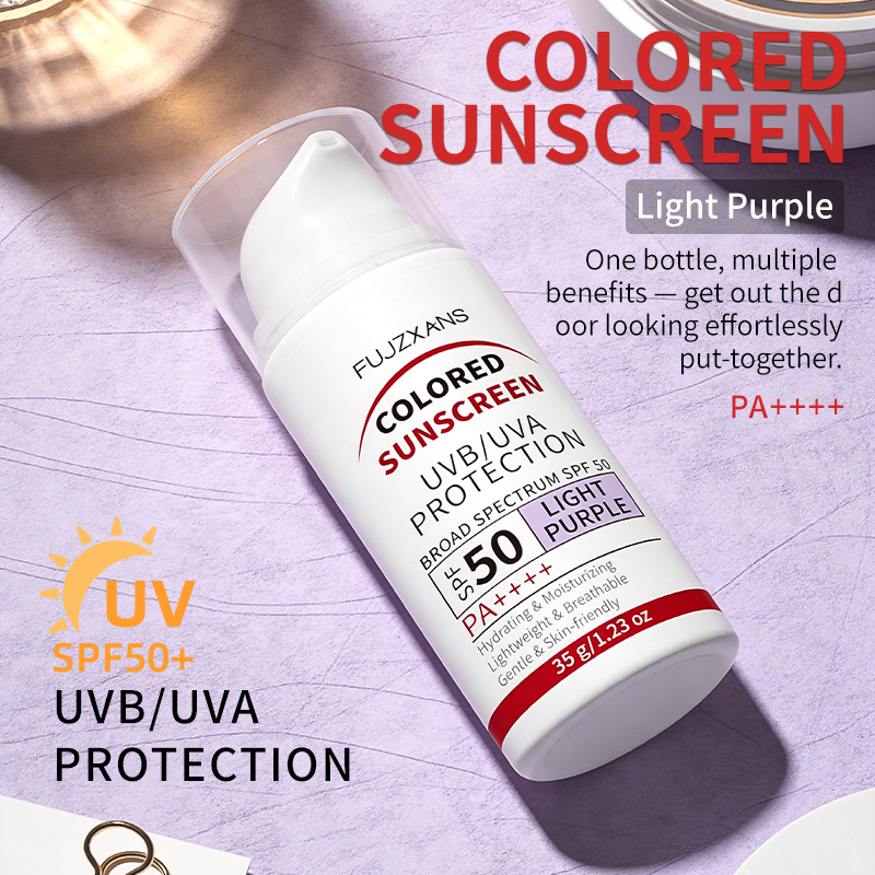 Light Purple Tinted Sunscreen  - Face Moisturizer Spf avaliação e preço