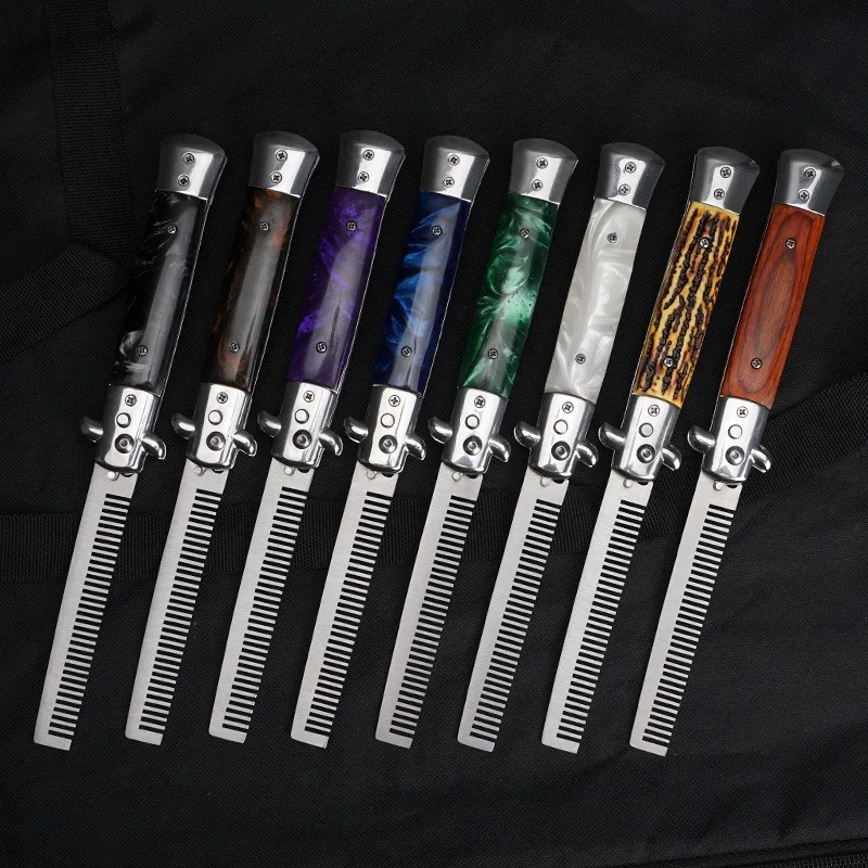 Folding Spring Hair Comb with  - Men'S Grooming Oil avaliação e preço