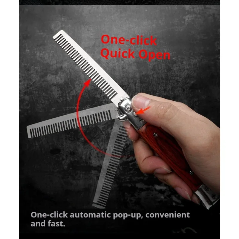 Folding Spring Hair Comb with  - Men'S Grooming Oil avaliação e preço