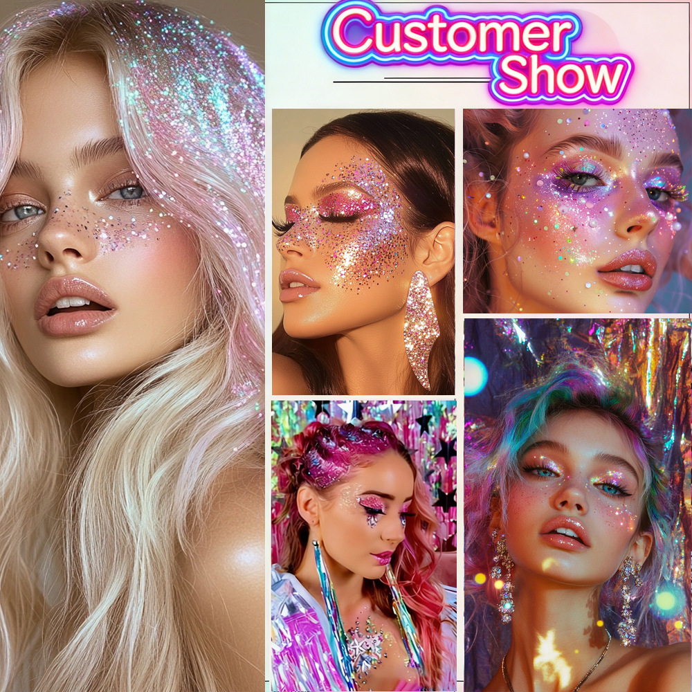 Sparkling Sequins Glitter Gel  - Hair Wax Stick avaliação e preço