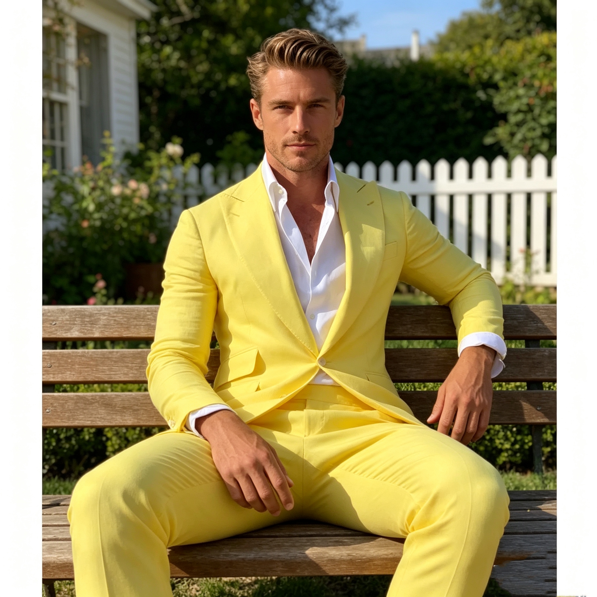Slim Fit Yellow Men's 2-Piece  - Men'S Grooming Kits avaliação e preço