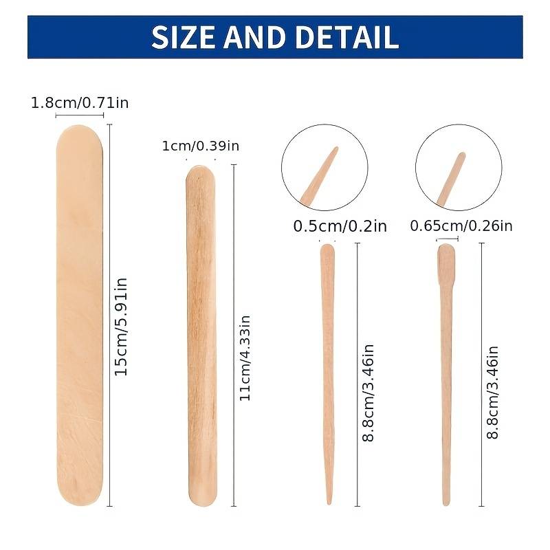 500/200/100Pcs Wooden Hair Rem - Hair Wax Stick avaliação e preço