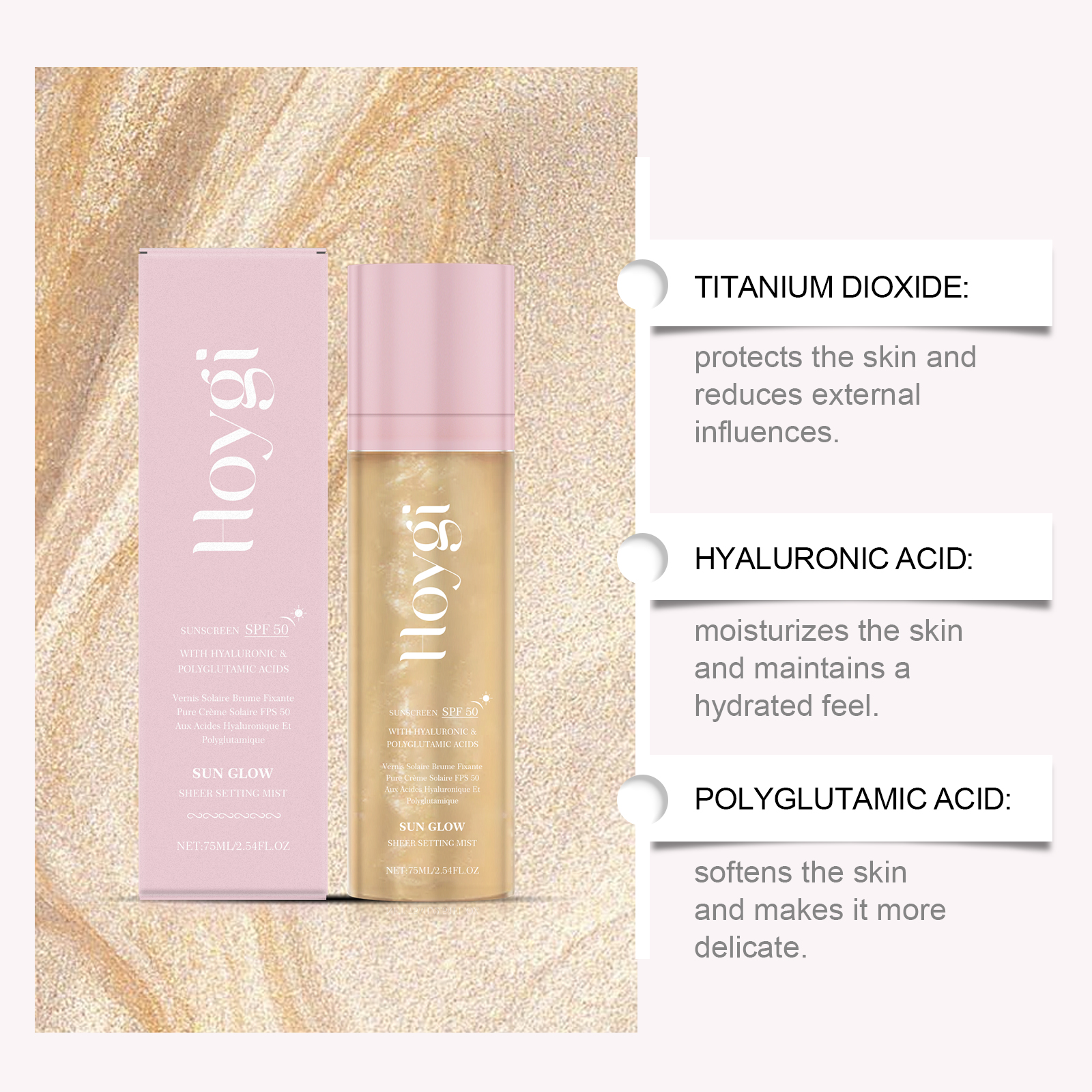 Hoygi 75ML SPF 50 Sheer Settin - Face Moisturizer Spf avaliação e preço