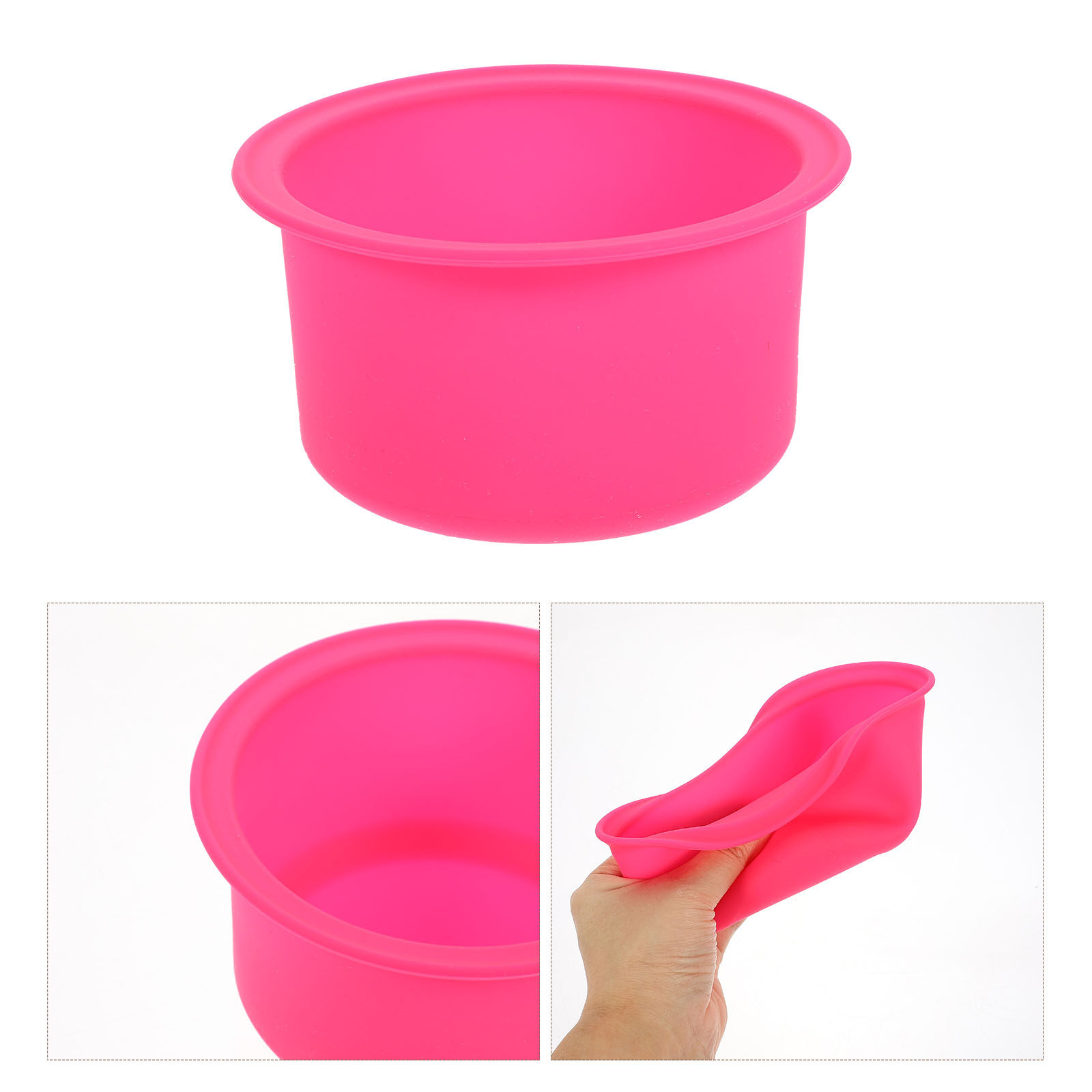 Pink Silicone Wax Melting Pot  - Hair Wax Stick avaliação e preço
