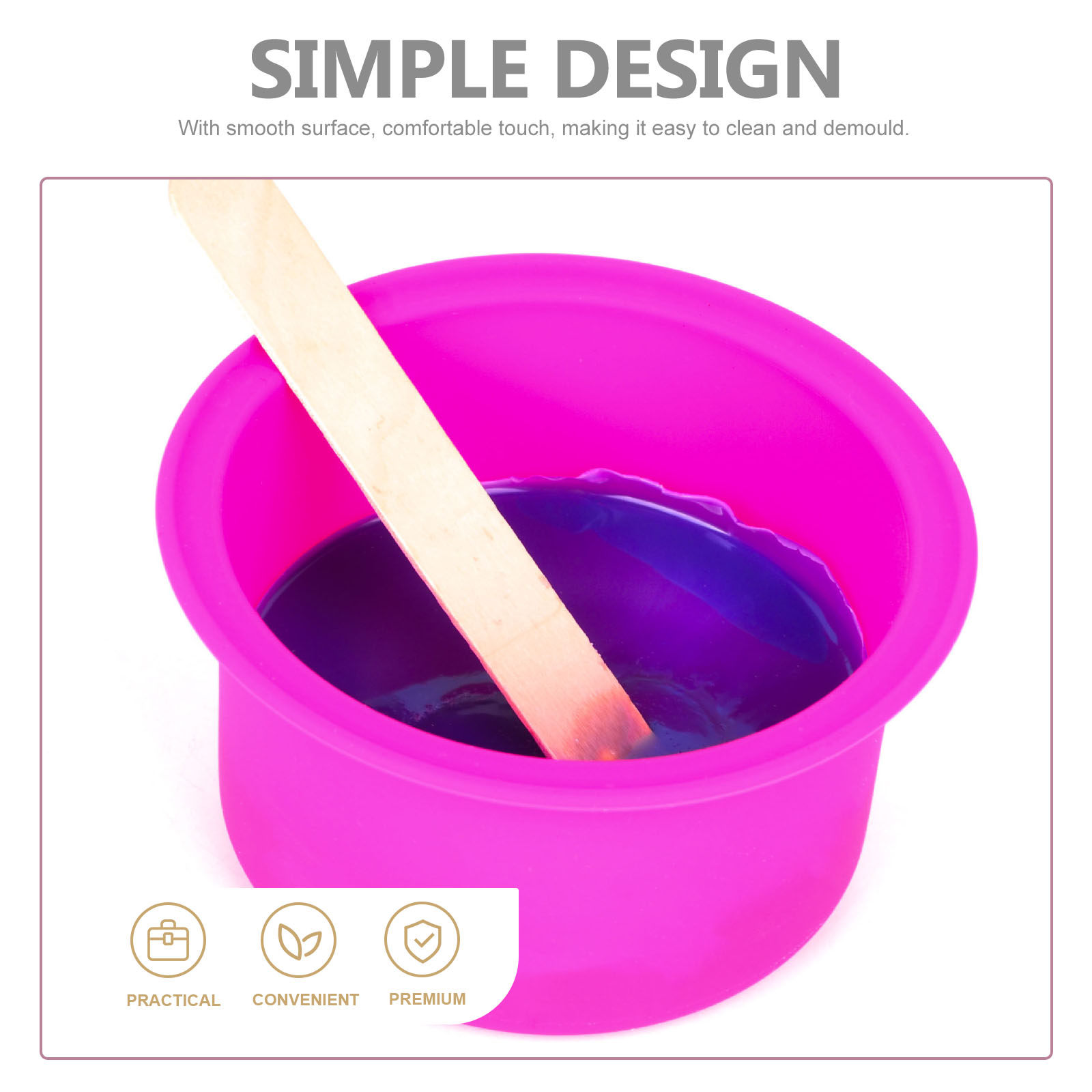 Pink Silicone Wax Melting Pot  - Hair Wax Stick avaliação e preço