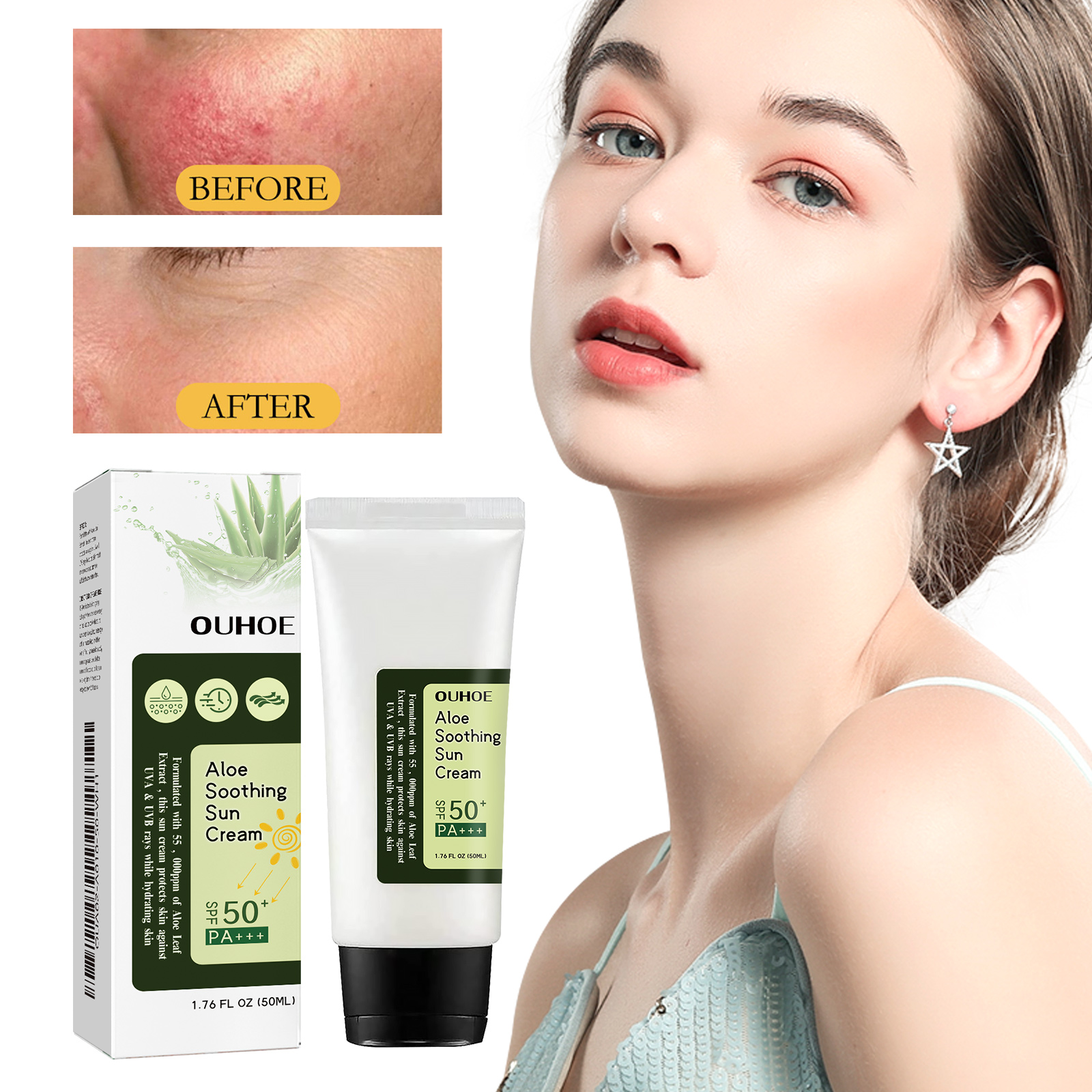 Aloe Vera Protective Cream Hyd - Face Moisturizer Spf avaliação e preço
