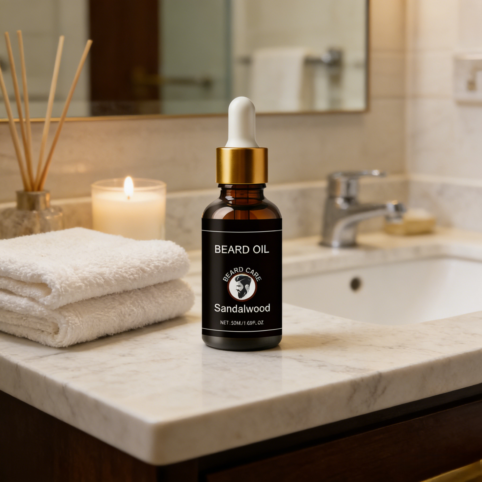Men's Sandalwood Beard Oil Add - Men'S Grooming Oil avaliação e preço
