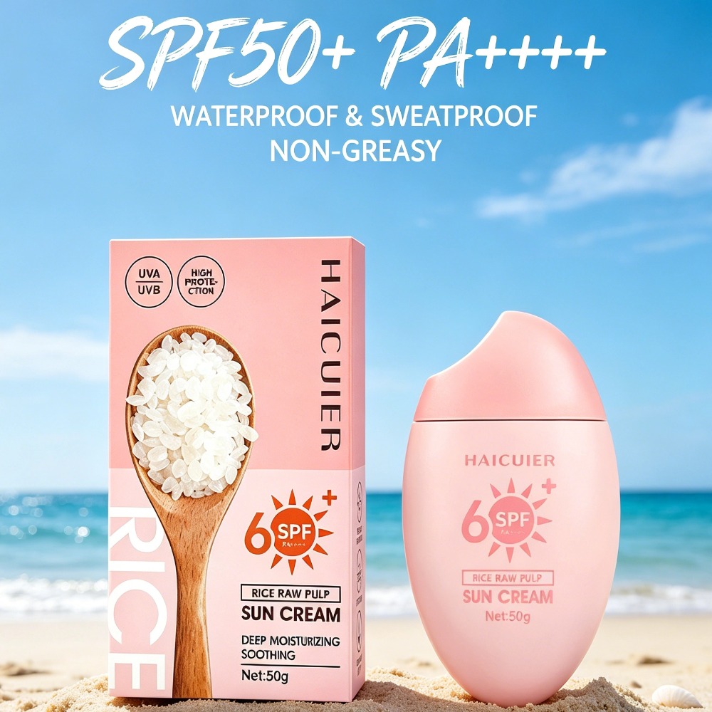 SPF50+ Sunscreen Rice Raw Pulp - Face Moisturizer Spf avaliação e preço