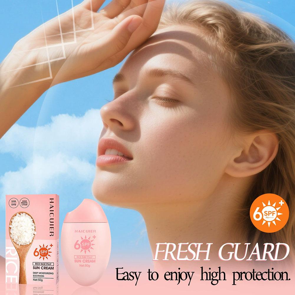 SPF50+ Sunscreen Rice Raw Pulp - Face Moisturizer Spf avaliação e preço