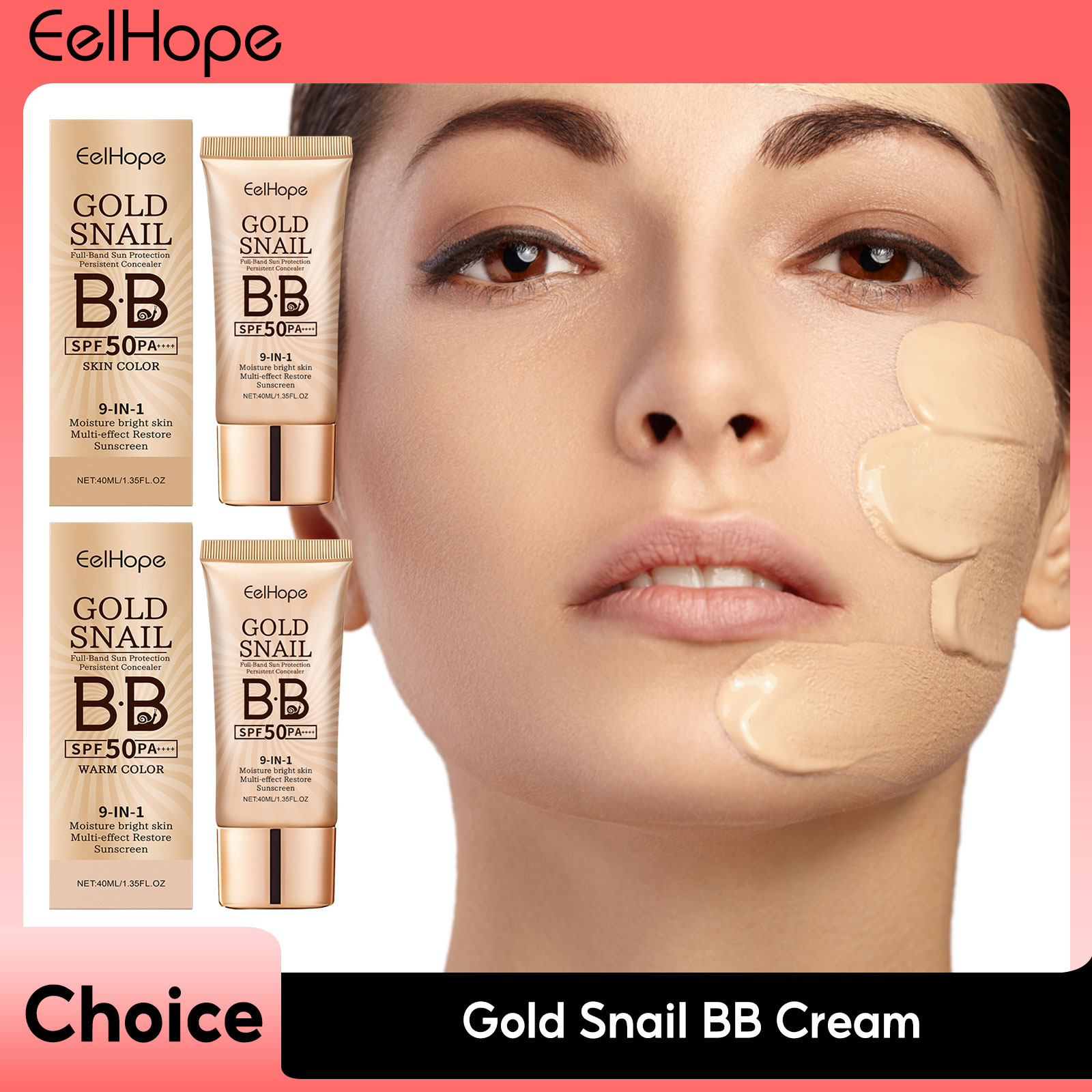 Gold Snail Sunscreen BB Cream  - Face Moisturizer Spf avaliação e preço