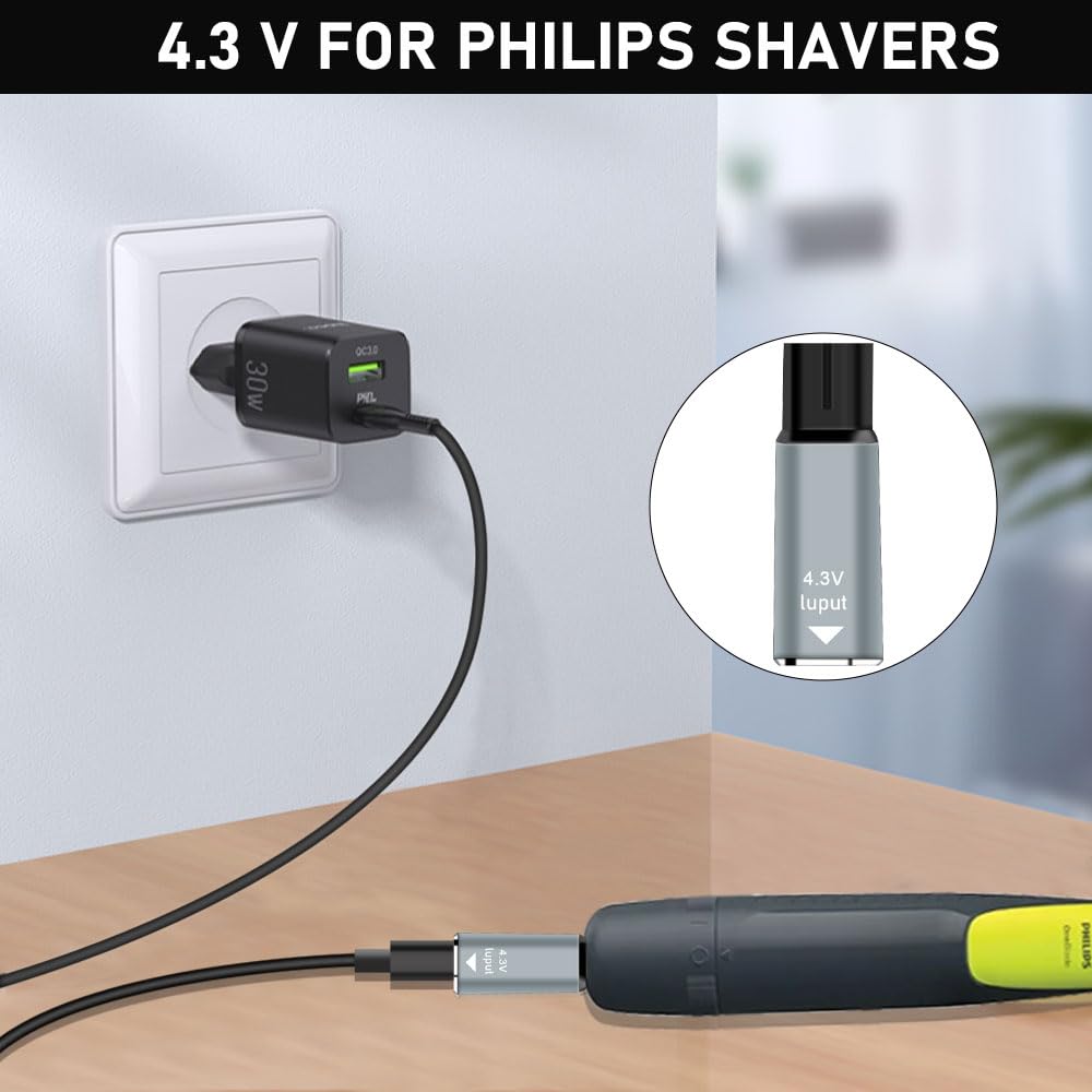 4.3V Type-C Shaver Adapter Cha - Men'S Grooming Trimmer avaliação e preço