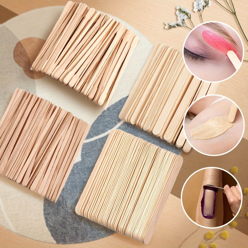 300/500pcs Wooden Wax Sticks M - Hair Wax Stick avaliação e preço