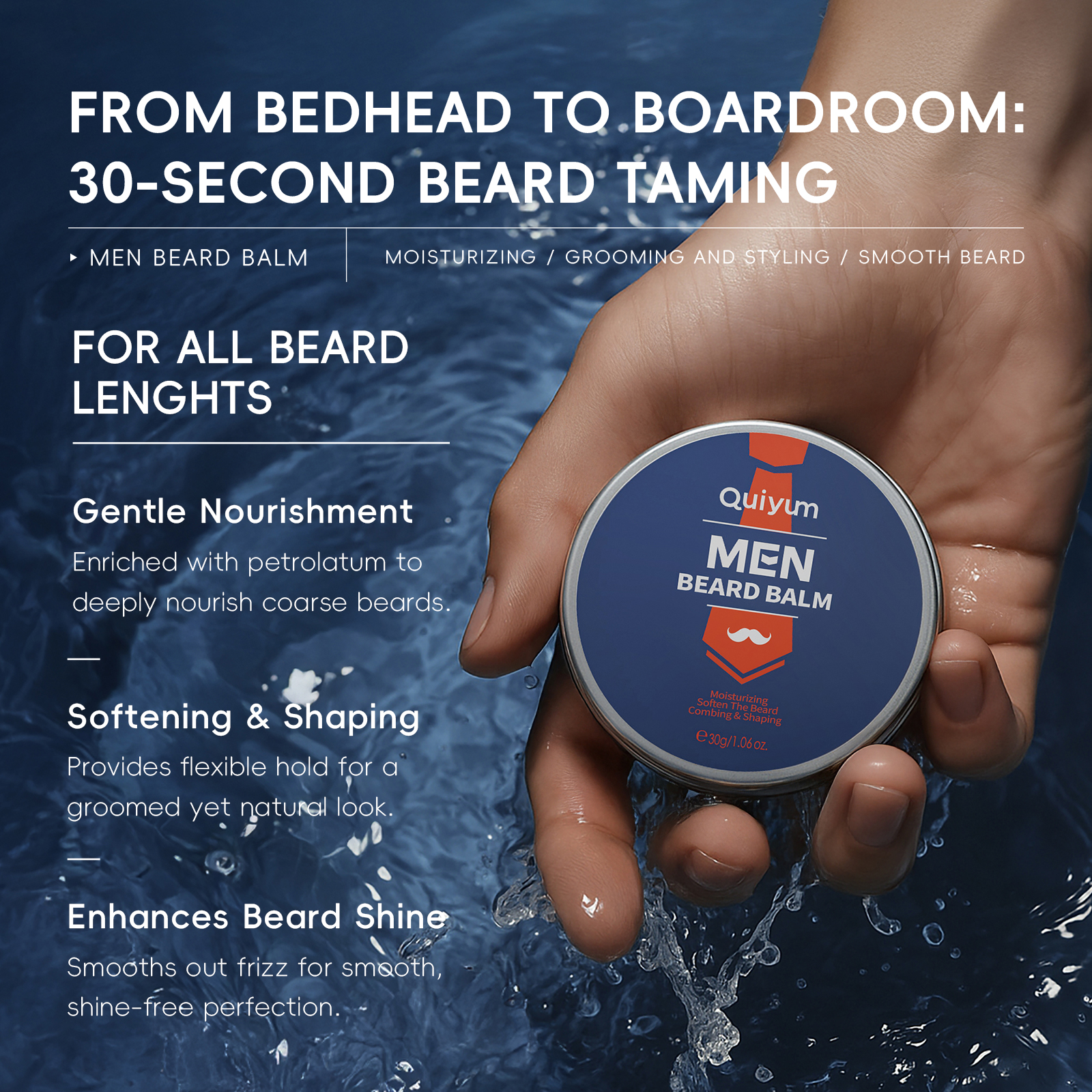 QUIYUM 4Pcs Men Beard & Facial - Men'S Grooming Oil avaliação e preço