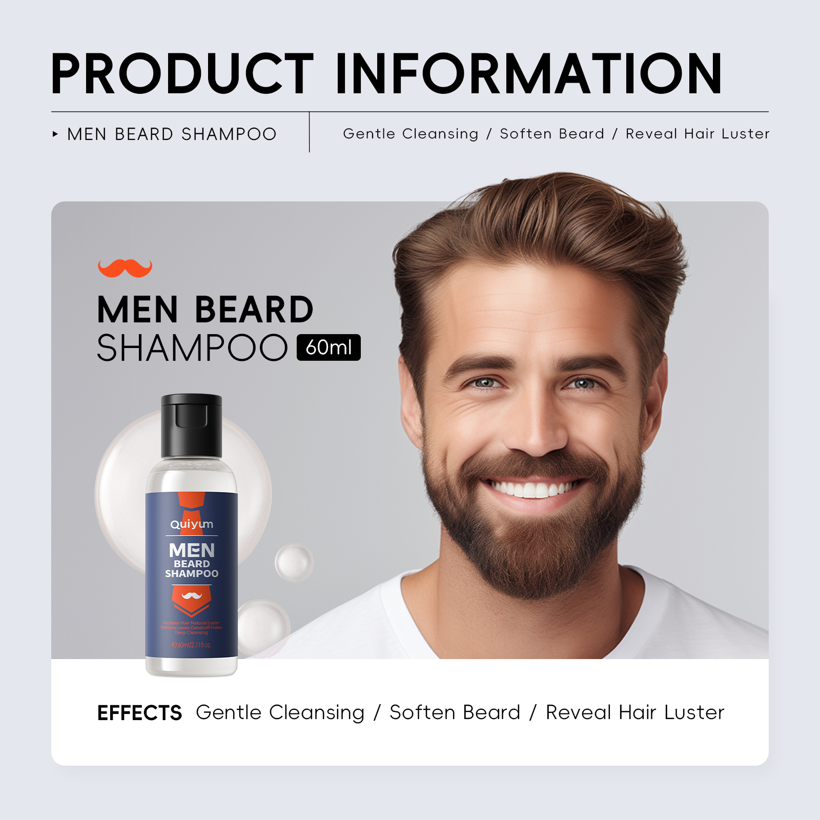 QUIYUM 4Pcs Men Beard & Facial - Men'S Grooming Oil avaliação e preço