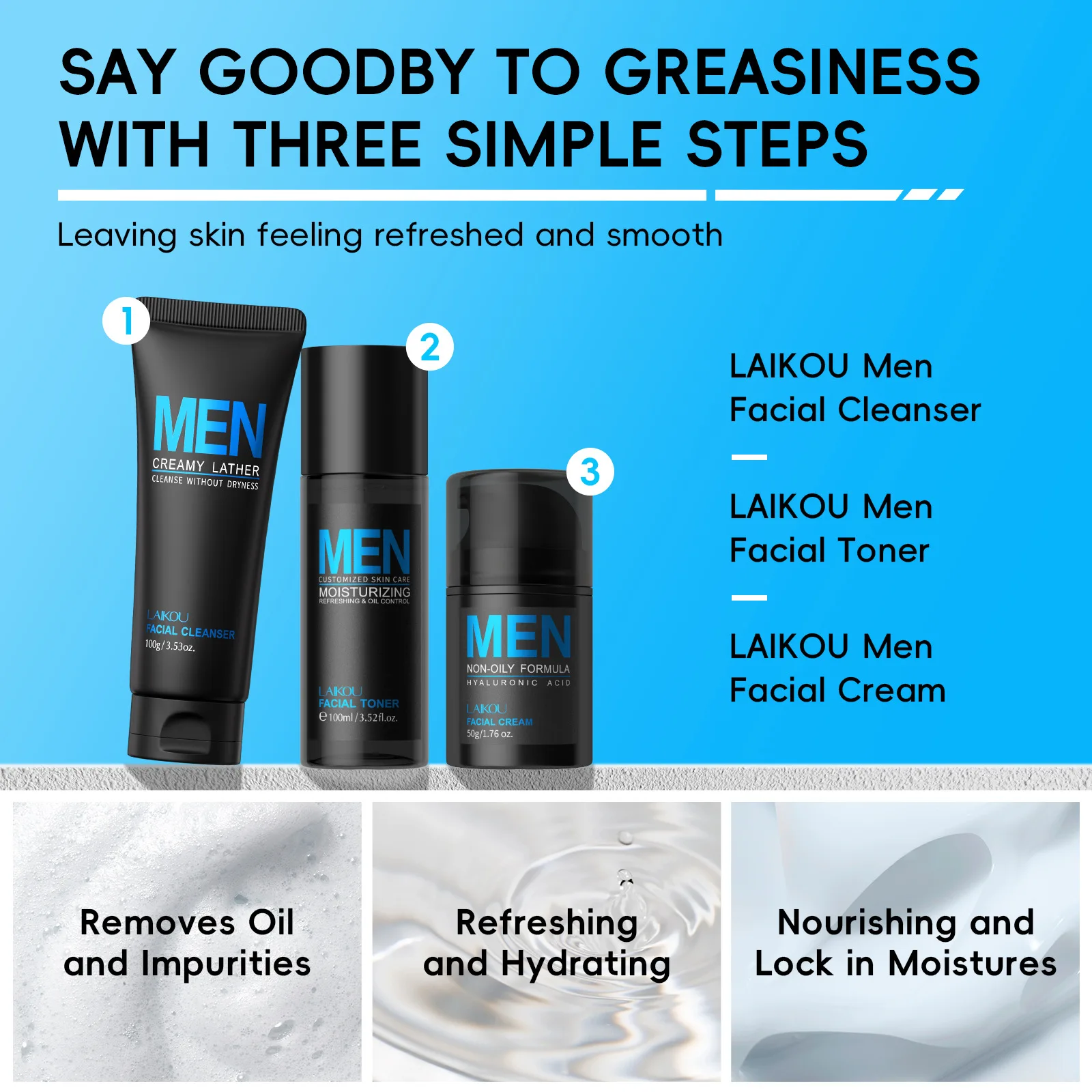 Mens 3 In 1 Grooming Set Clean - Men'S Grooming Oil avaliação e preço