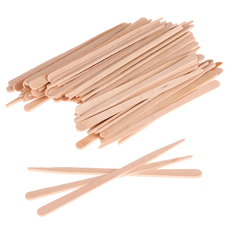 50/100Pcs Wooden Body Hair Rem - Hair Wax Stick avaliação e preço