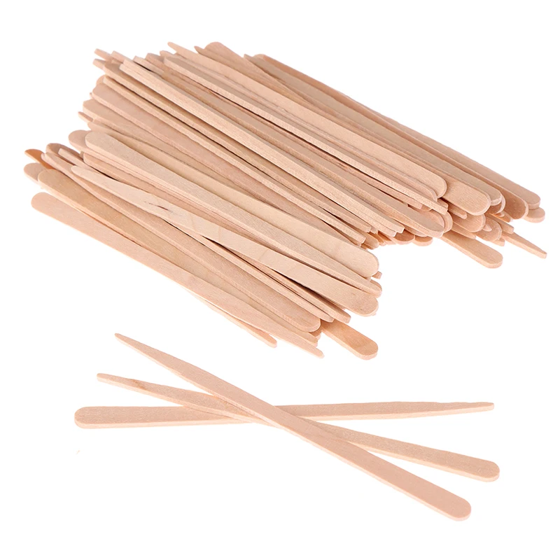 50/100Pcs Wooden Body Hair Rem - Hair Wax Stick avaliação e preço