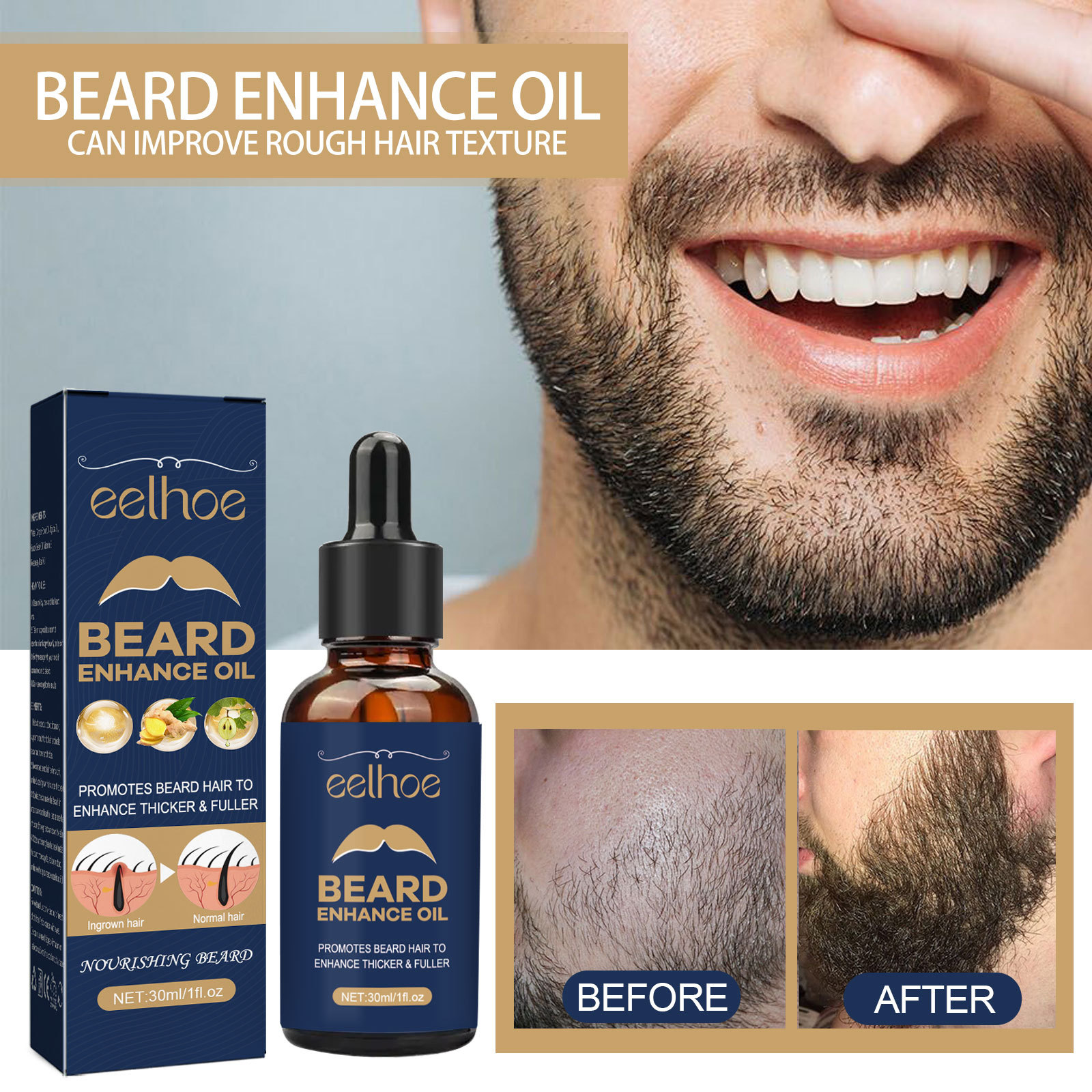 Beard Growth Oil for Men Hair  - Men'S Grooming Oil avaliação e preço