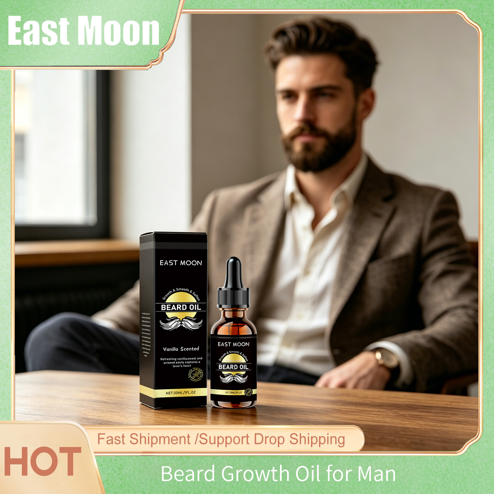 East Moon Argan Oil Men Beard  - Men'S Grooming Oil avaliação e preço