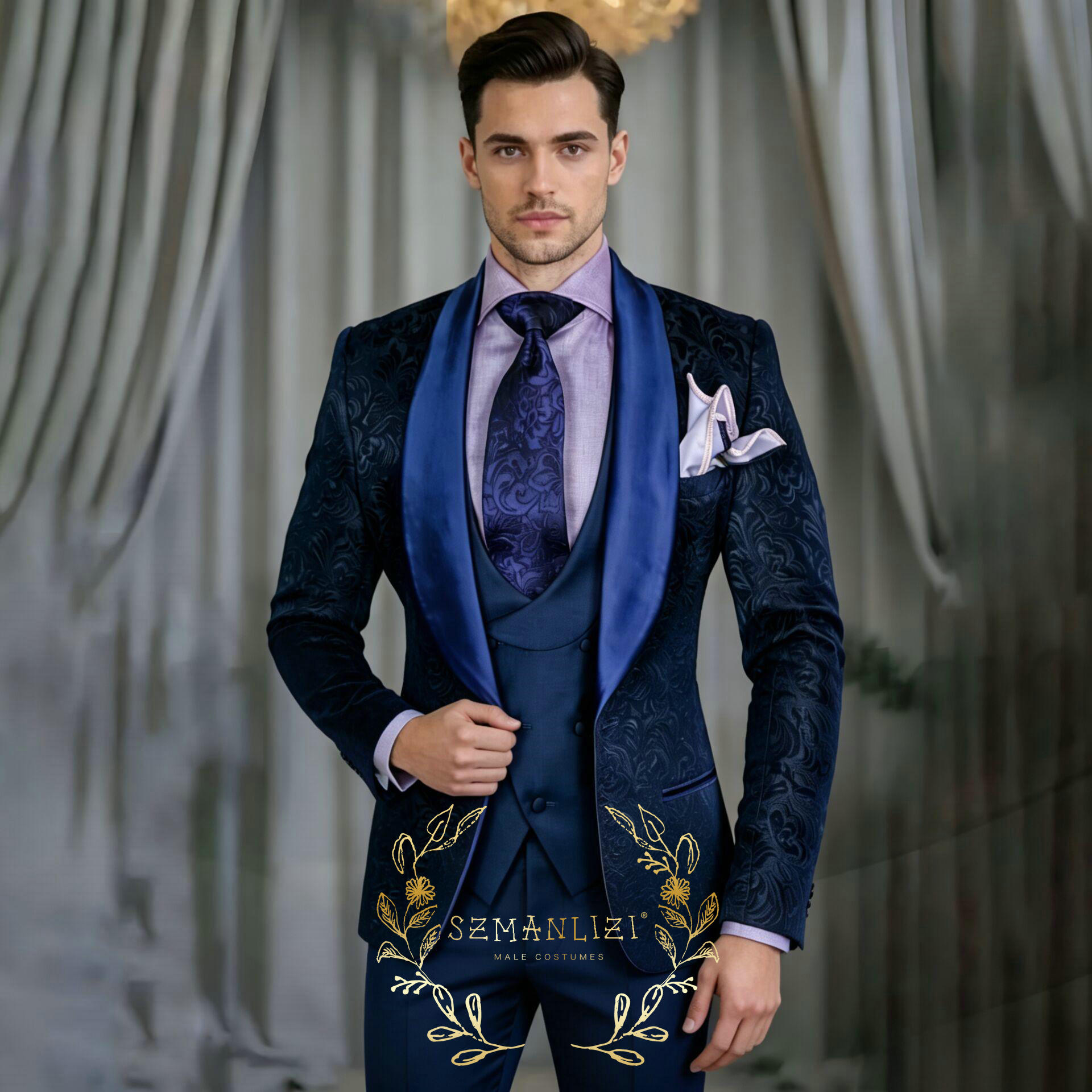 2026 Men Suit Sets Formal Banq - Men'S Grooming Oil avaliação e preço