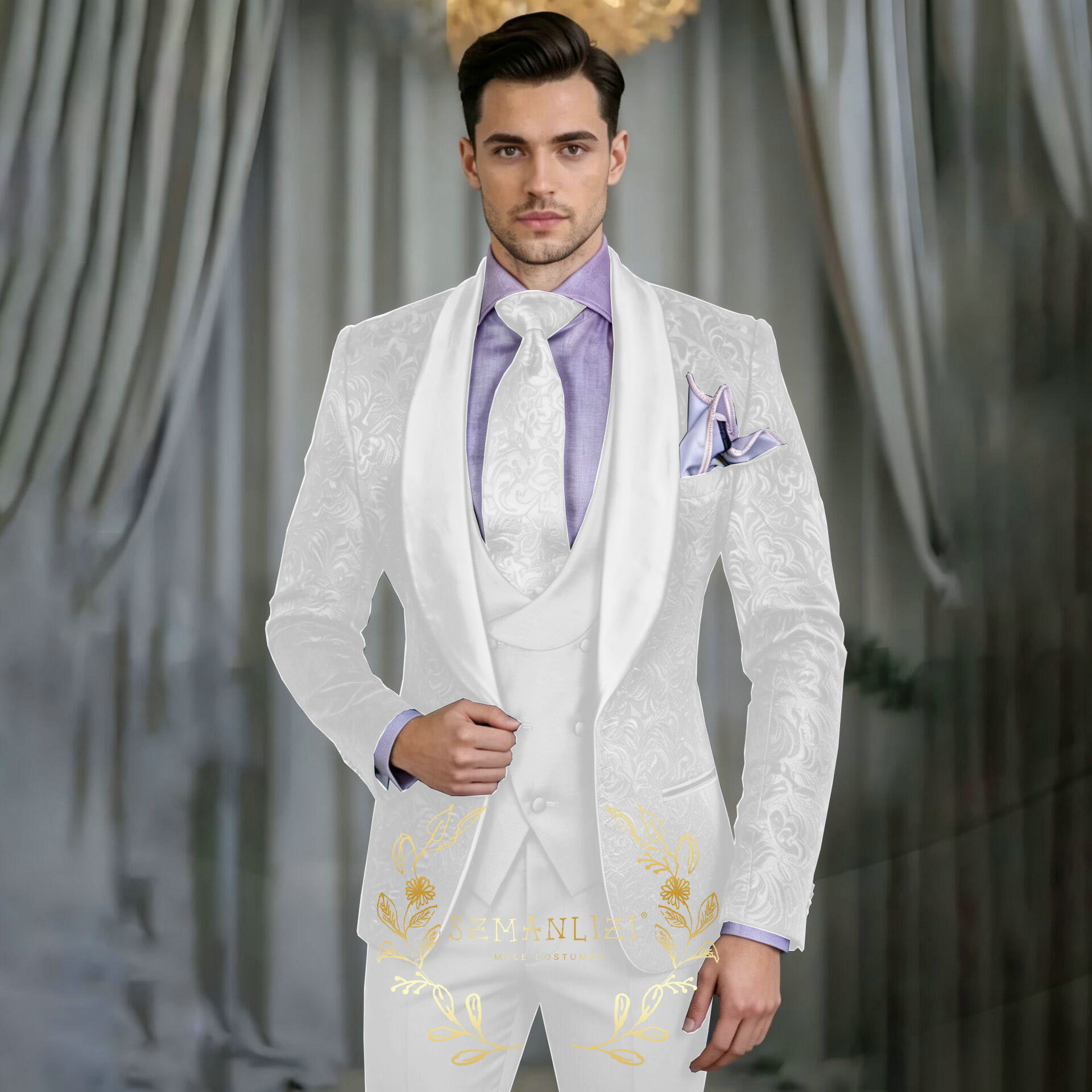 2026 Men Suit Sets Formal Banq - Men'S Grooming Oil avaliação e preço