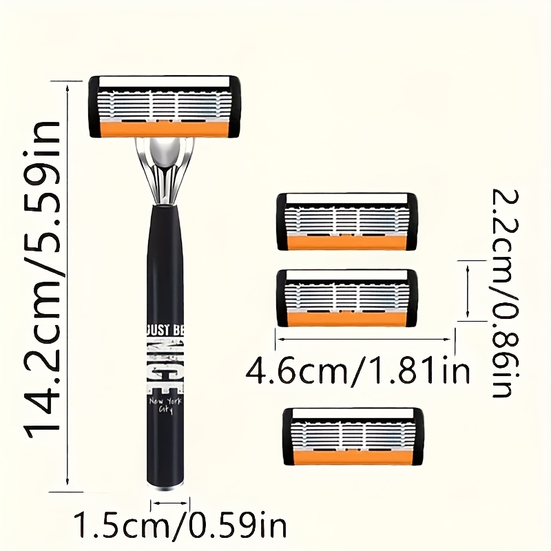 Men Stainless Steel Razor Shar - Men'S Grooming Blade avaliação e preço