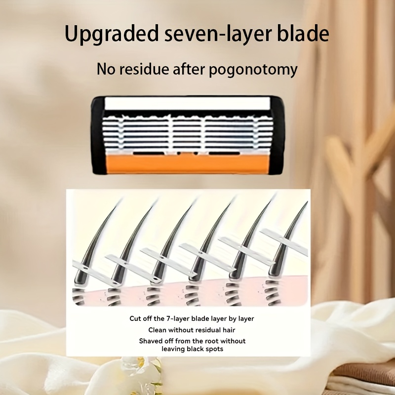 Men Stainless Steel Razor Shar - Men'S Grooming Blade avaliação e preço
