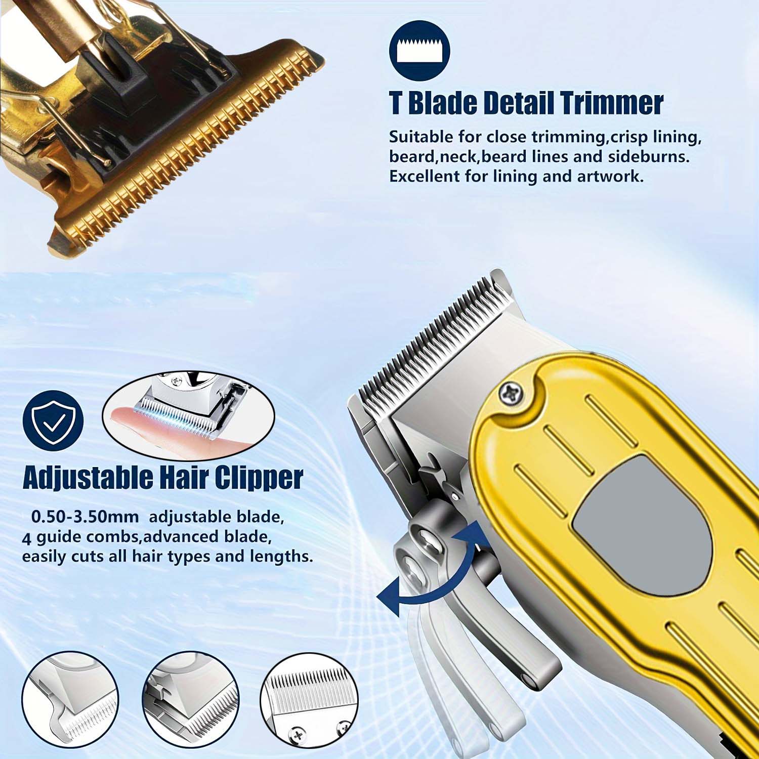 2 in 1 Electric Hair Clipper & - Men'S Grooming Blade avaliação e preço