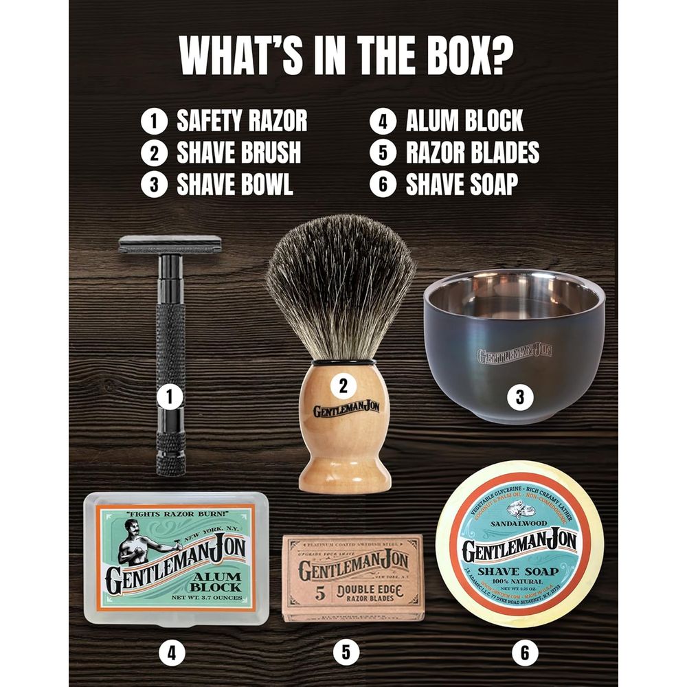 Classic Wet Shave Grooming Kit - Men'S Grooming Blade avaliação e preço