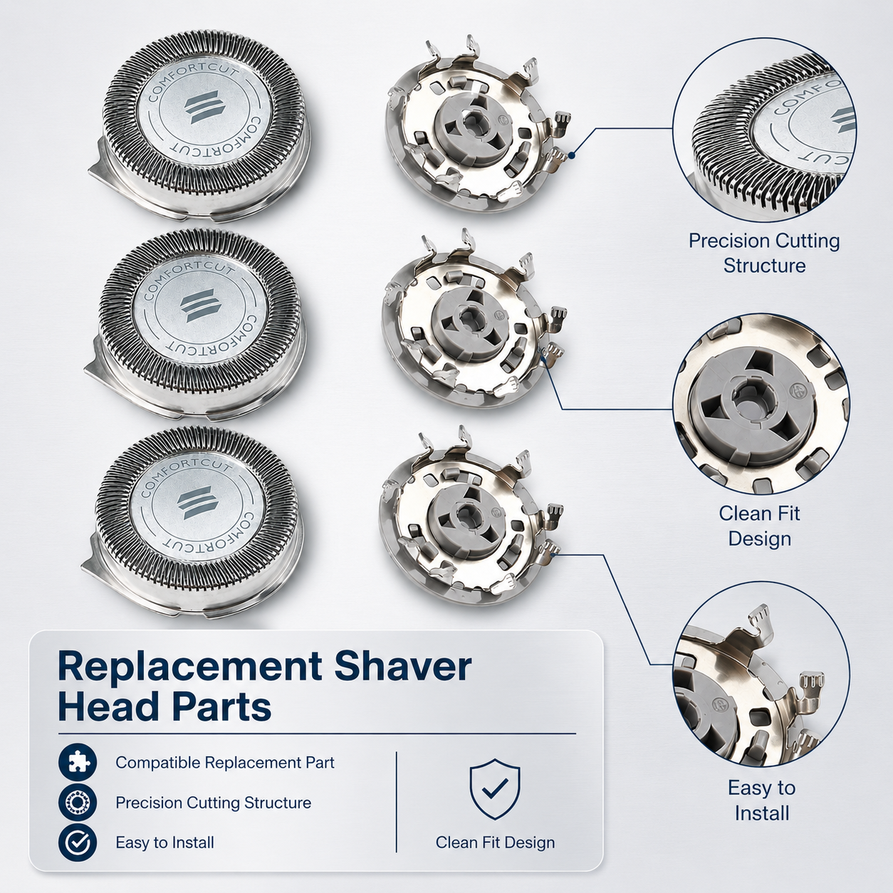 Compatible Replacement Shaver  - Men'S Grooming Trimmer avaliação e preço