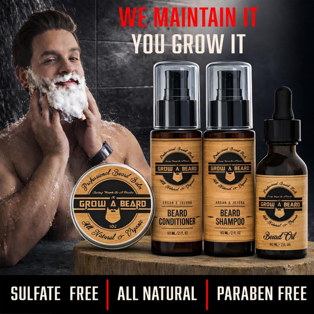 Complete Beard Grooming Kit wi - Men'S Grooming Oil avaliação e preço