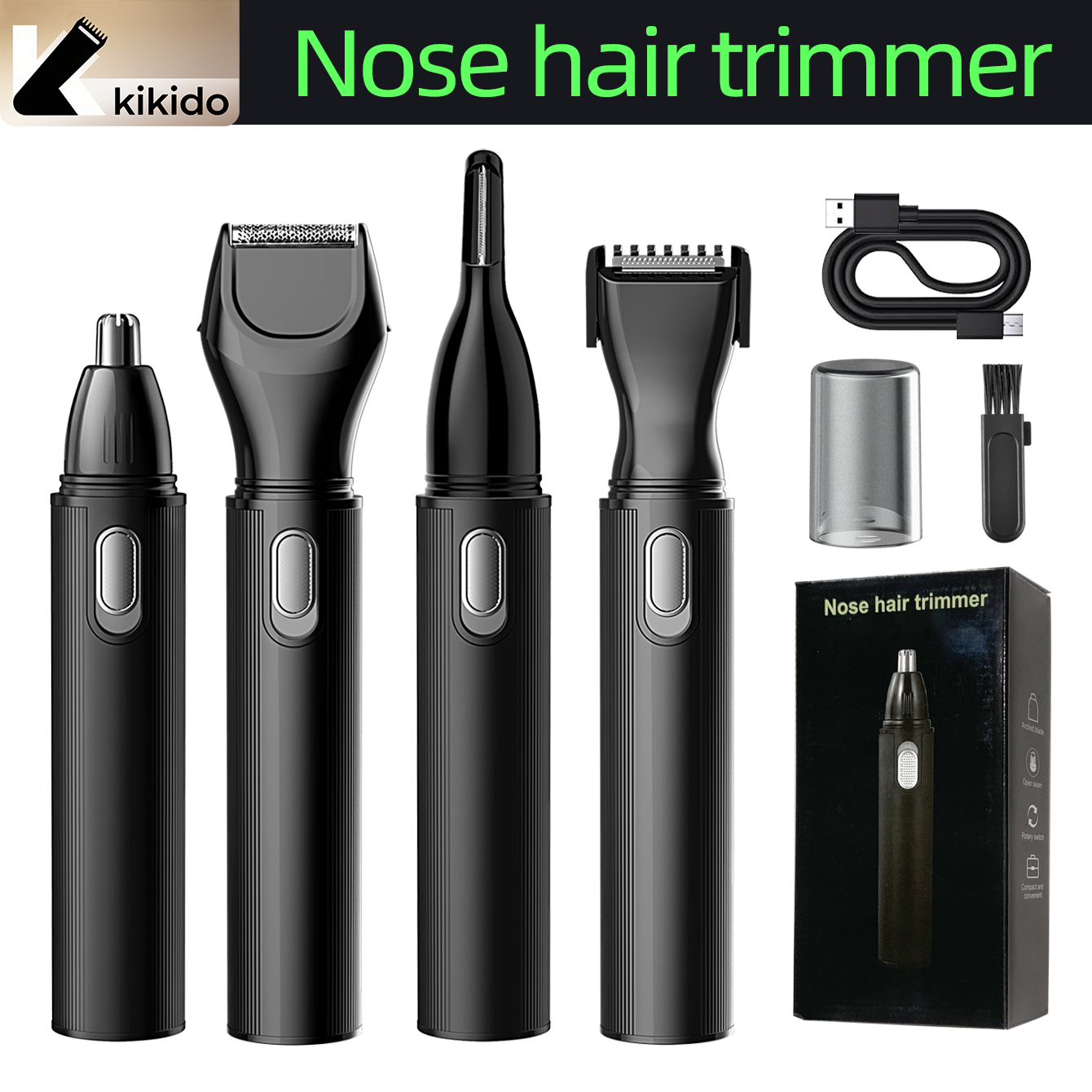 KIKIDO 4 in 1 Nose Hair Trimme - Men'S Grooming Kits avaliação e preço