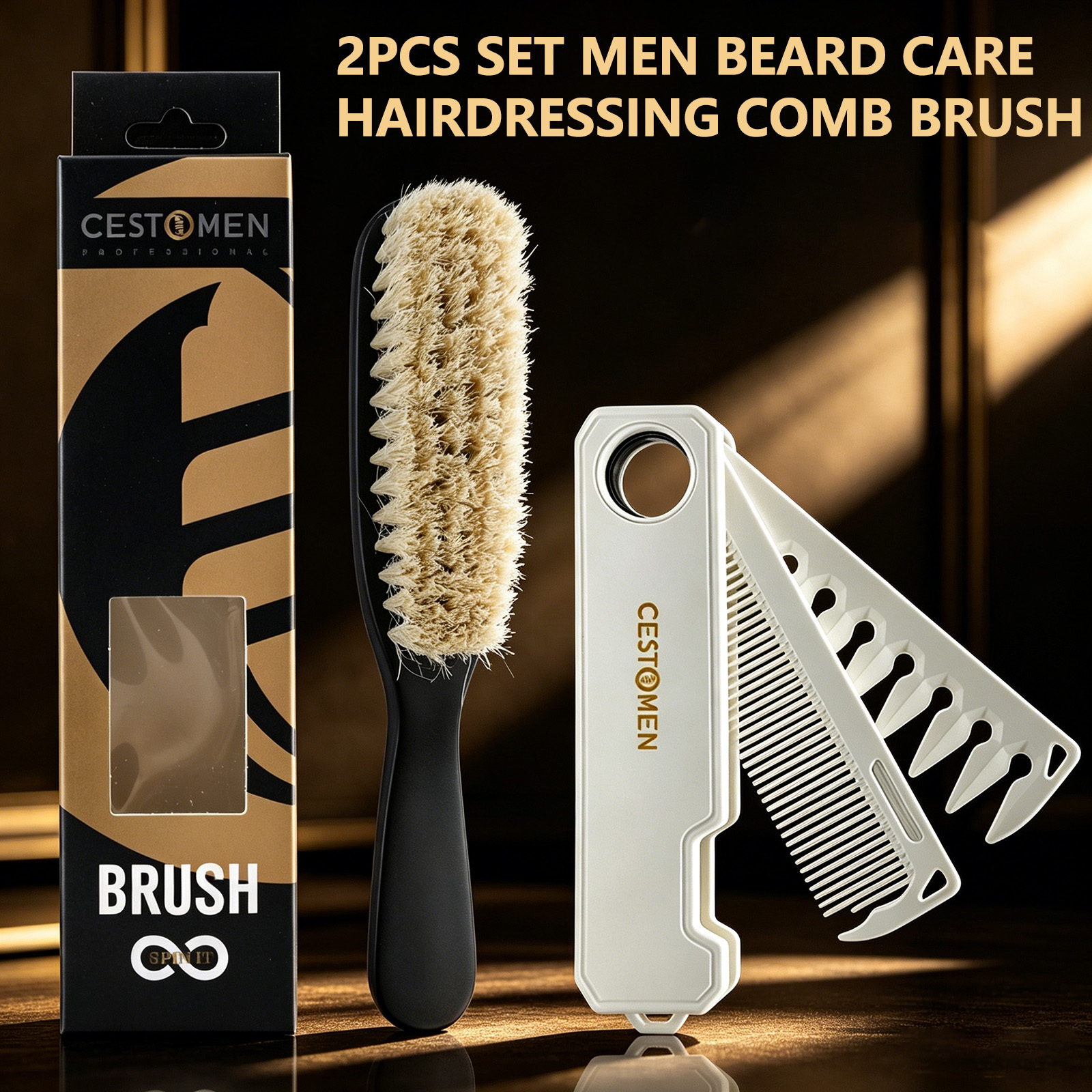 2Pcs Men Grooming Set 2in1 Fol - Men'S Grooming Oil avaliação e preço