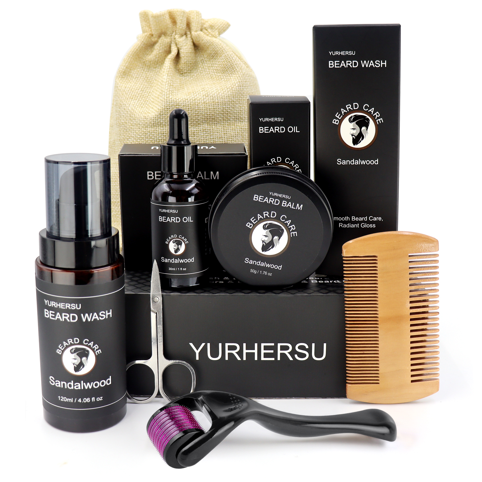 7Pcs Beard Care Kit for Men, G - Men'S Grooming Oil avaliação e preço