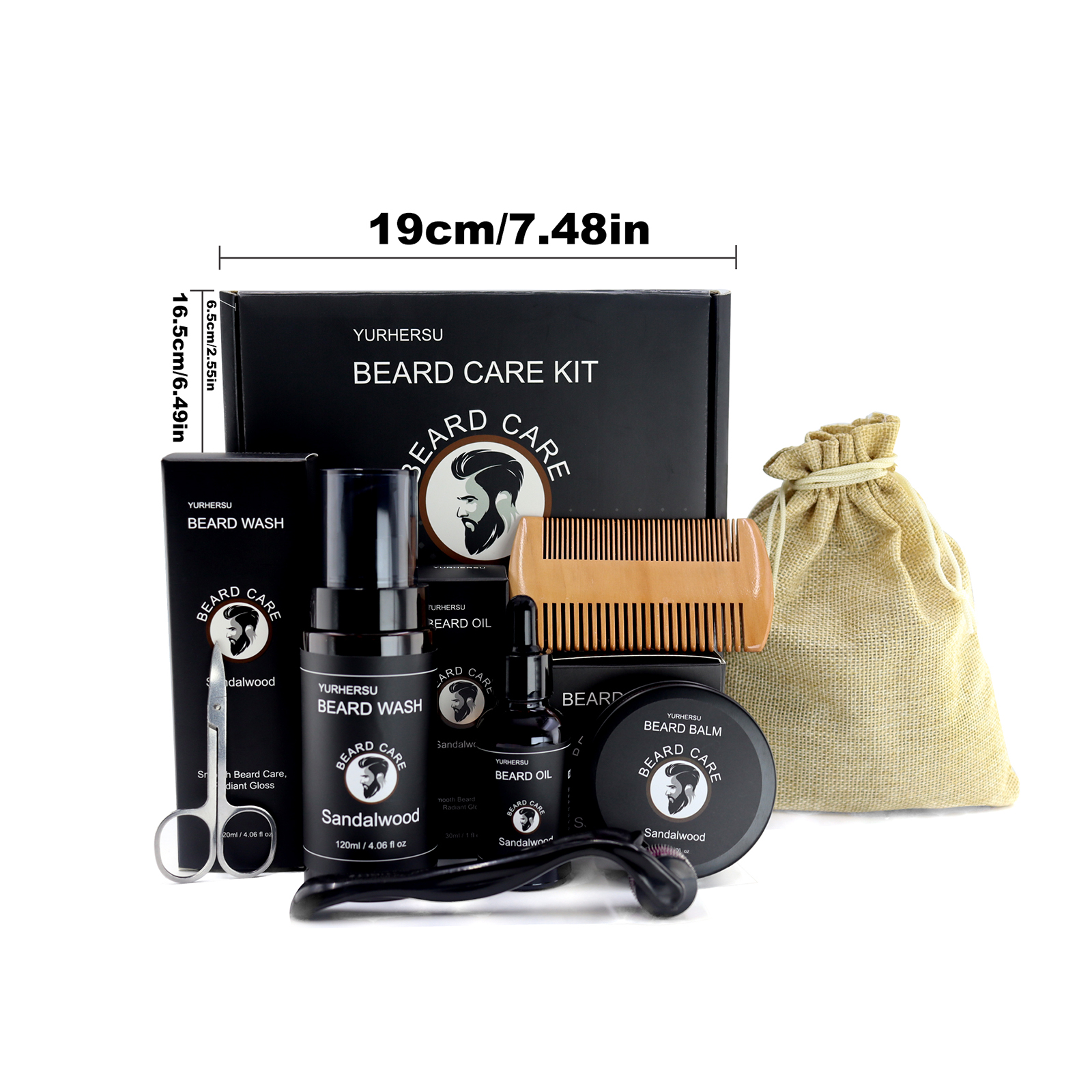 7Pcs Beard Care Kit for Men, G - Men'S Grooming Oil avaliação e preço